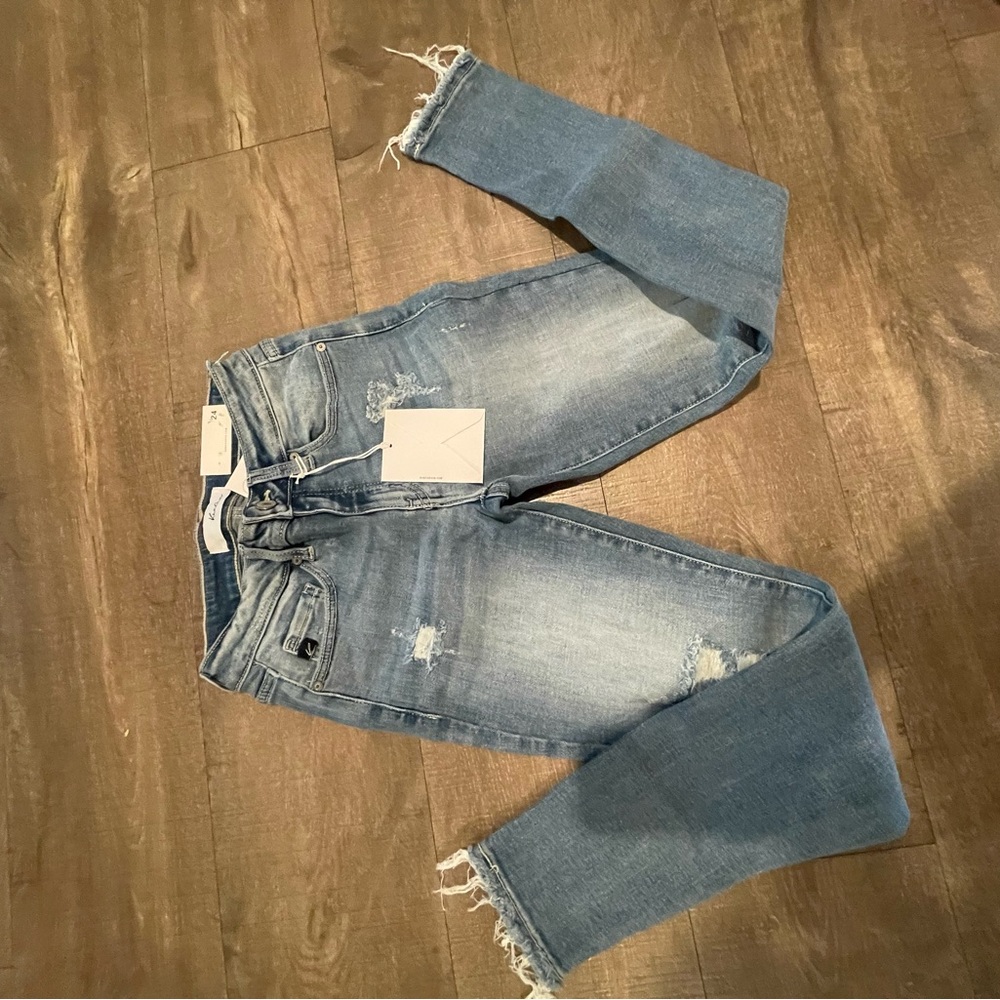 Women's Blue Distressed Jeans